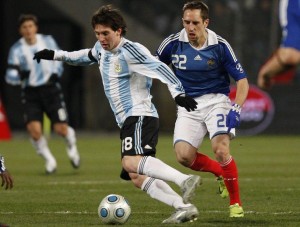 Lionel Messi face à Franck Ribéry